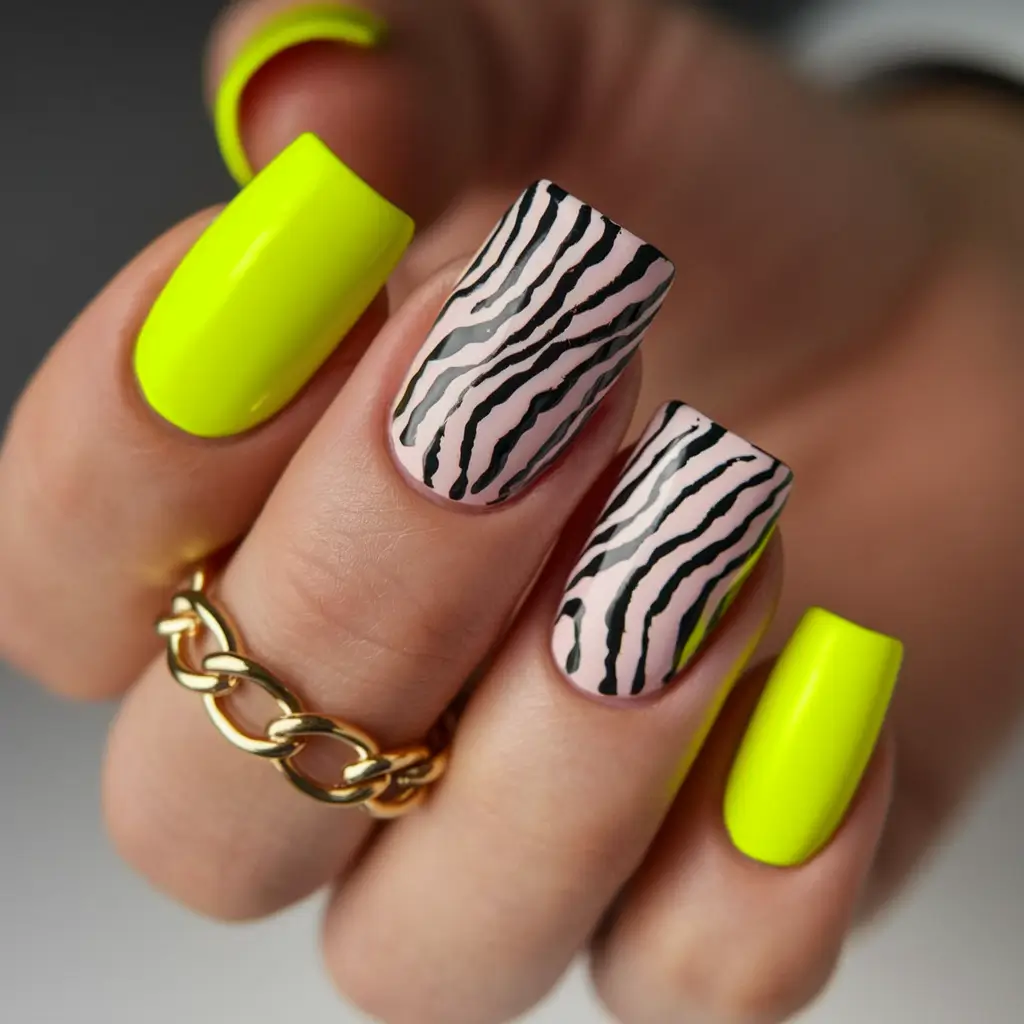Top Nail Colors for Summer 2025 Neon Pop Meets Wild Safari
