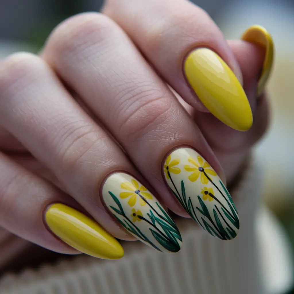 Top Nail Colors for Summer 2025 Daisy Dreams in Sunny Yellow