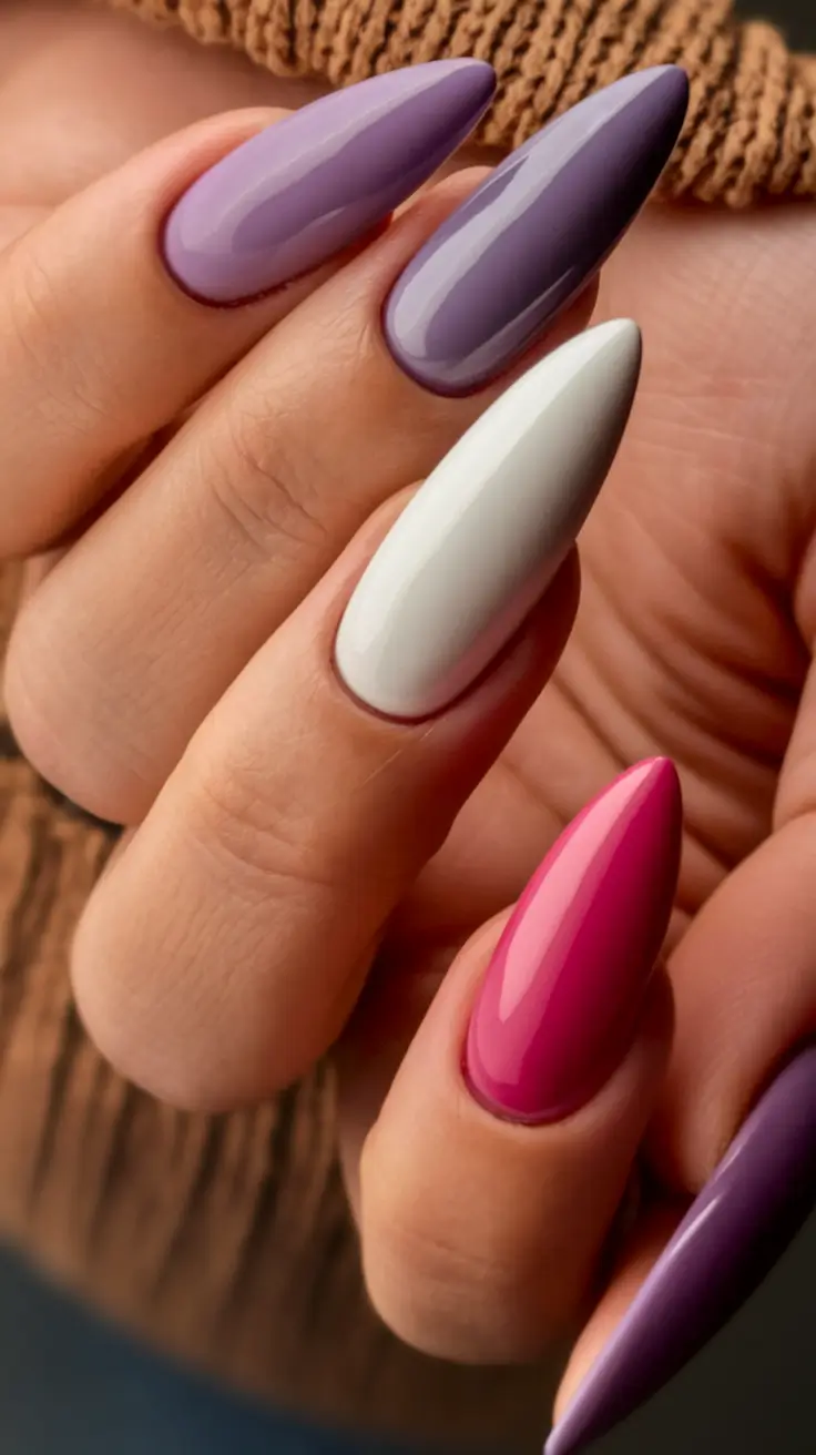 Bright summer nails 2025 tropical cocktail gradient