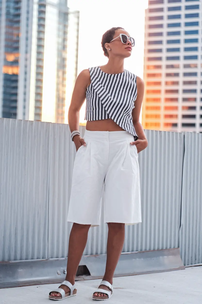 end of summer outfits plus size Monochrome with Architectural Edges
