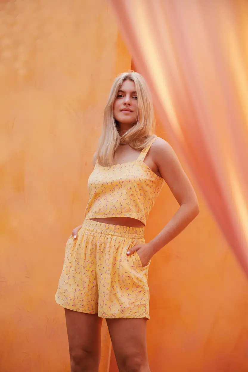 end of summer outfits cute Playful Two-Piece in Lemon Drop Yellow
