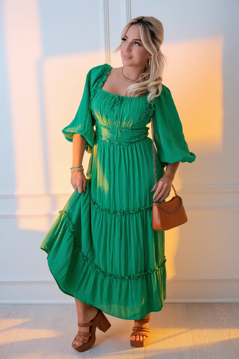 end of summer outfits night Vibrant Romance in Emerald Green