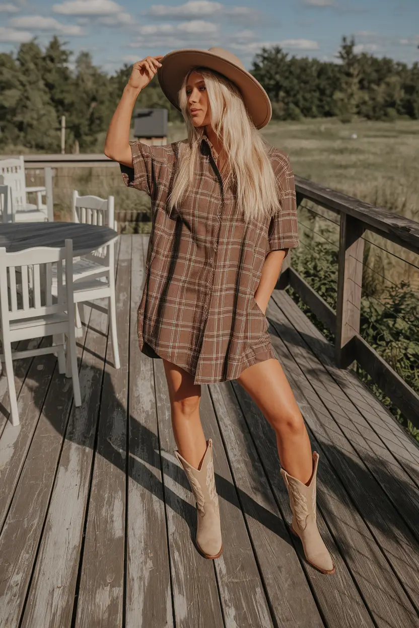 end of summer outfits street styles Modern Cowgirl with a Soft Edge