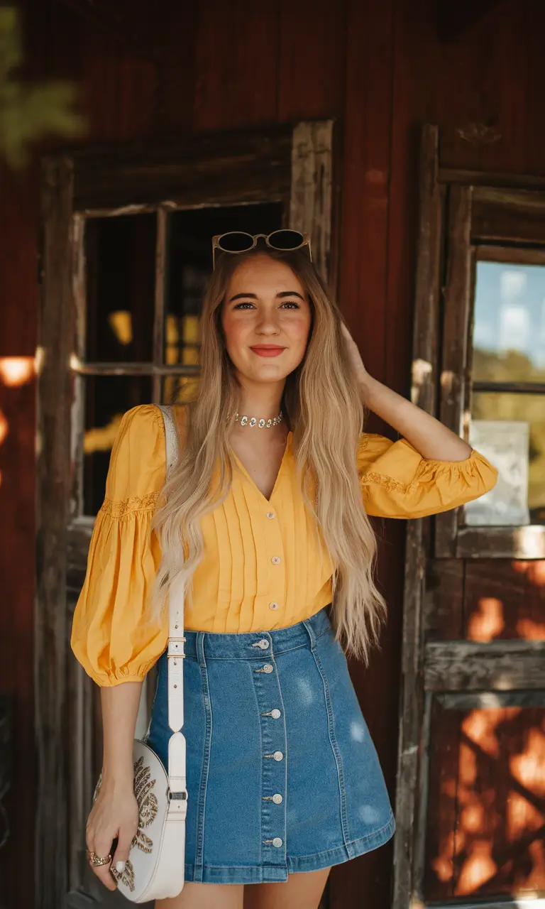 end of summer outfits aesthetic Sunny Disposition with a Retro Spin