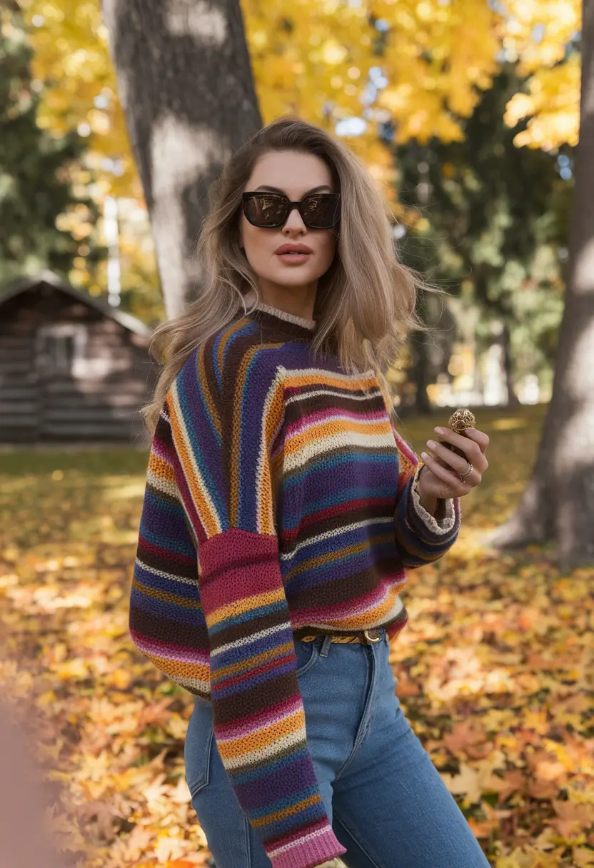 cozy fall outfits aesthetic Color Therapy in a Sweater