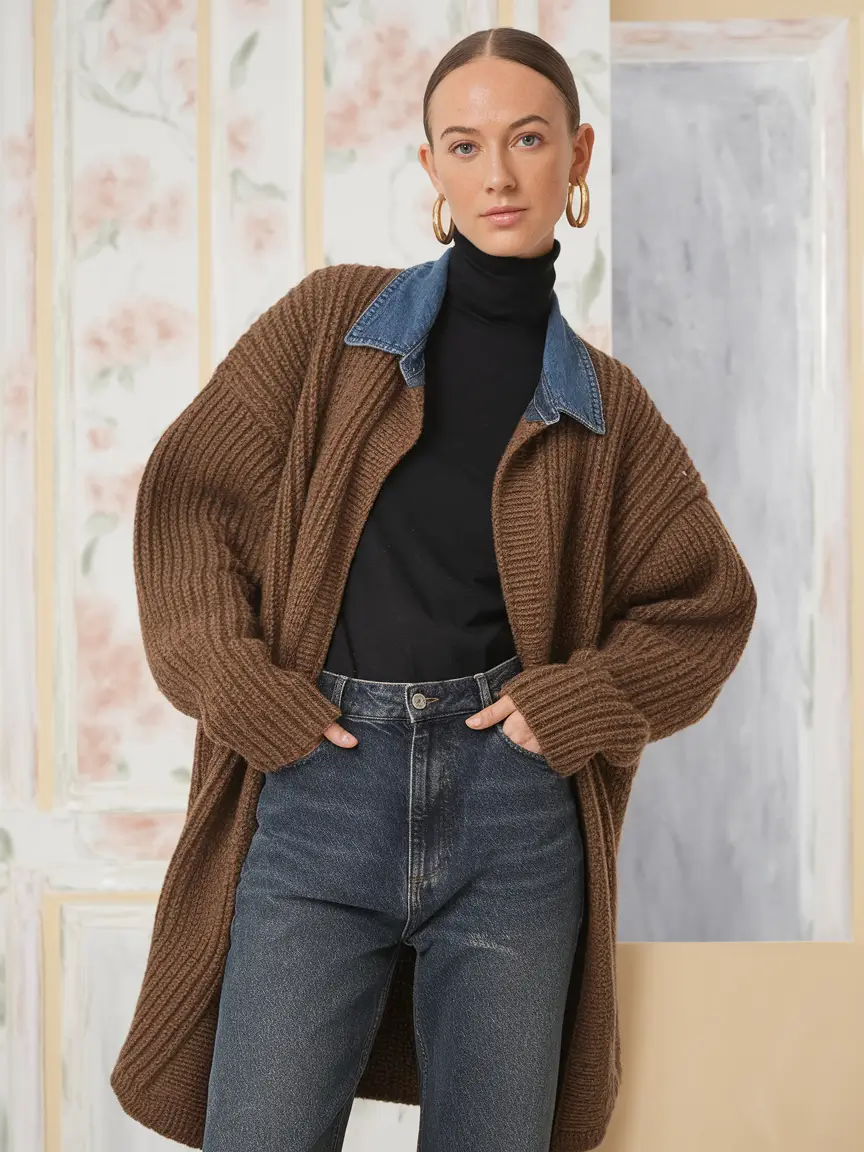 2025 Fall Casual Looks and Outfits Ideas Textural Layers in Earthy Neutrals