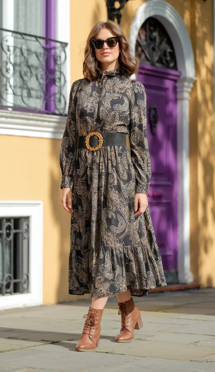 2025 Fall Casual Looks and Outfits Ideas Vintage Paisley with a Refined Twist