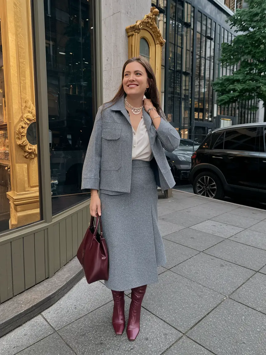 women over 50 Urban Elegance in Grayscale