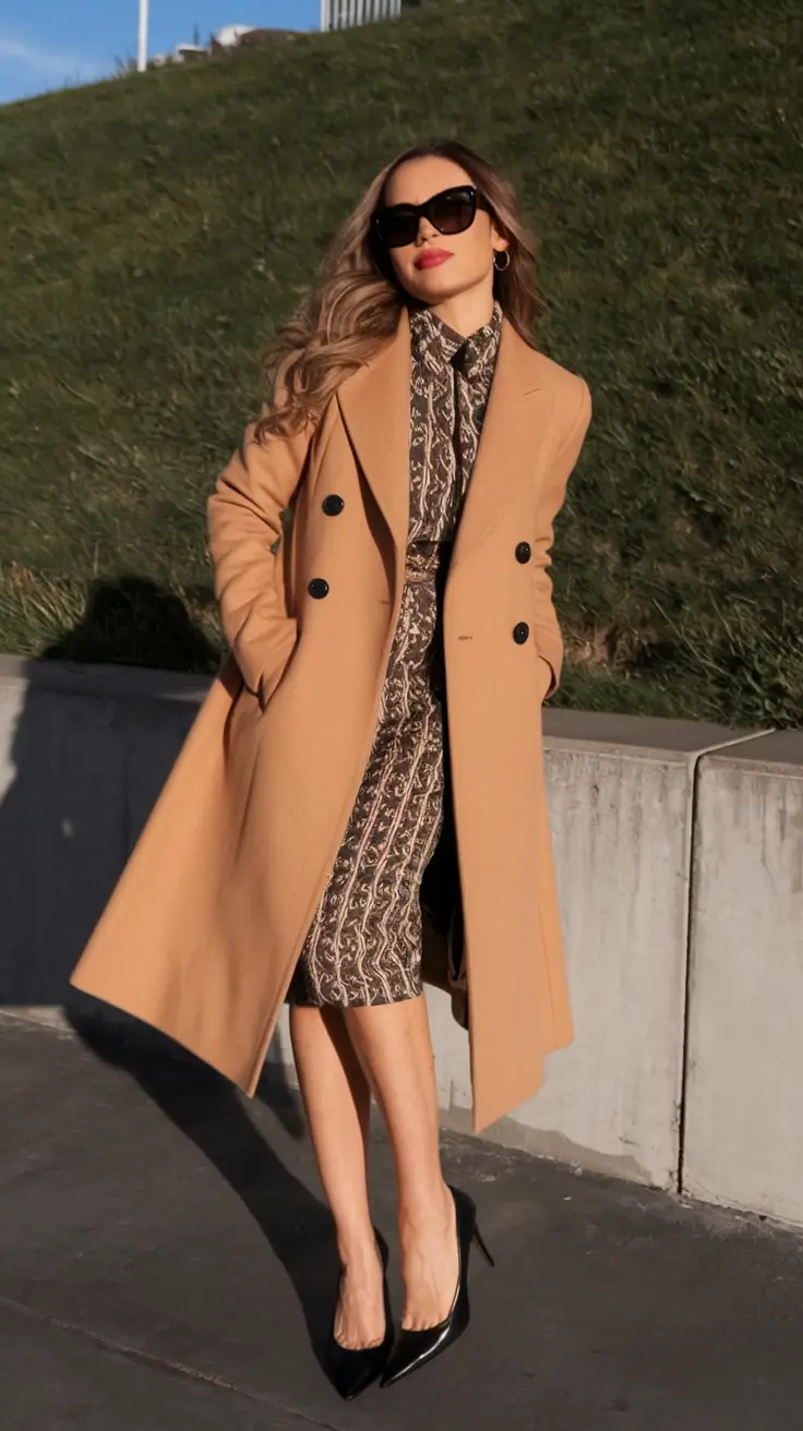 fall fashion outfits for work Polished Prints & Camel Coats