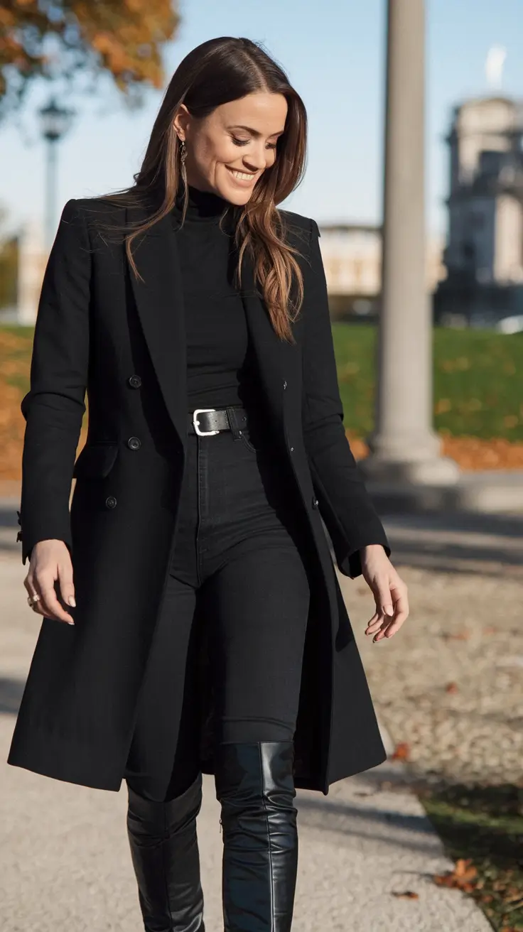 fall fashion outfits for work Timeless All-Black With a Sharp Edge