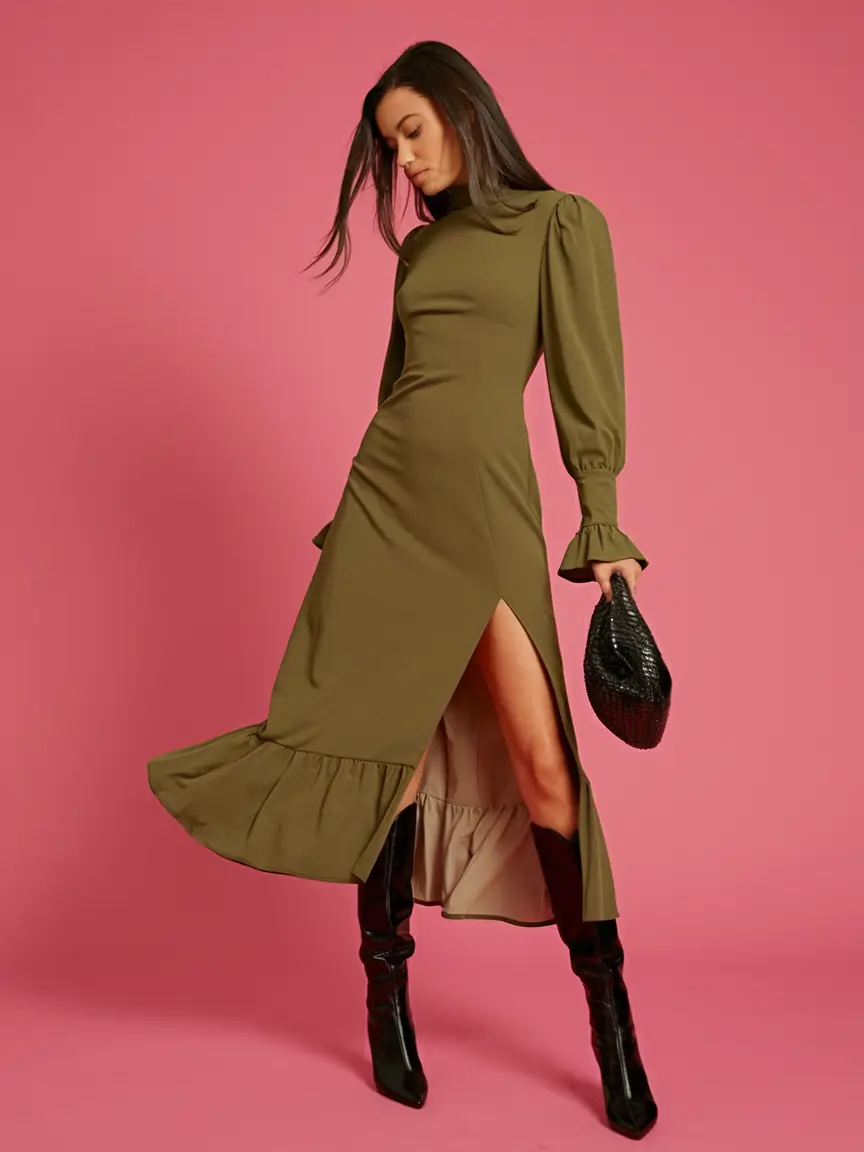 fall fashion outfits classy Dramatic Dress Energy With a Soft Edge