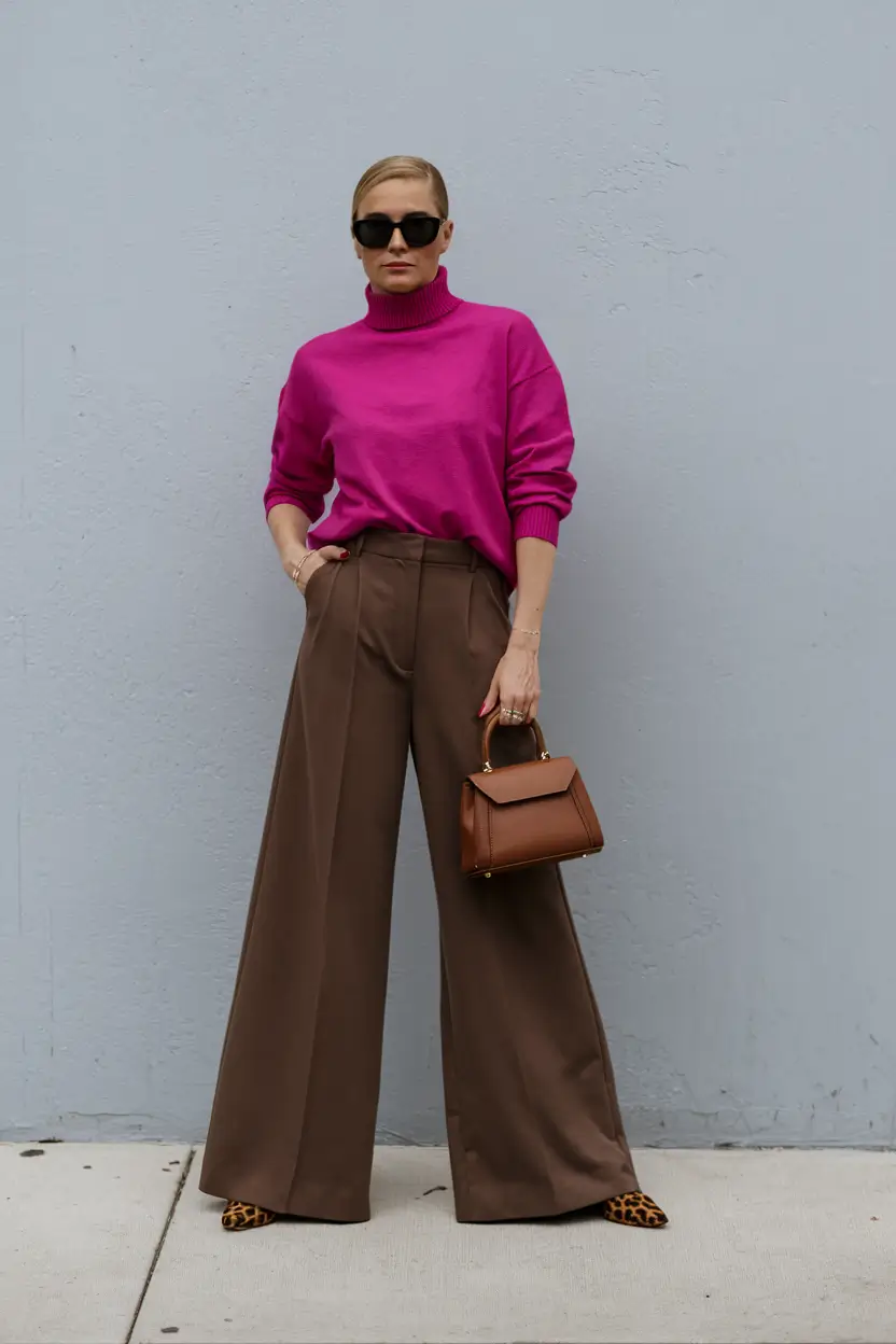 classy business casual Power Color Meets Tailored Calm