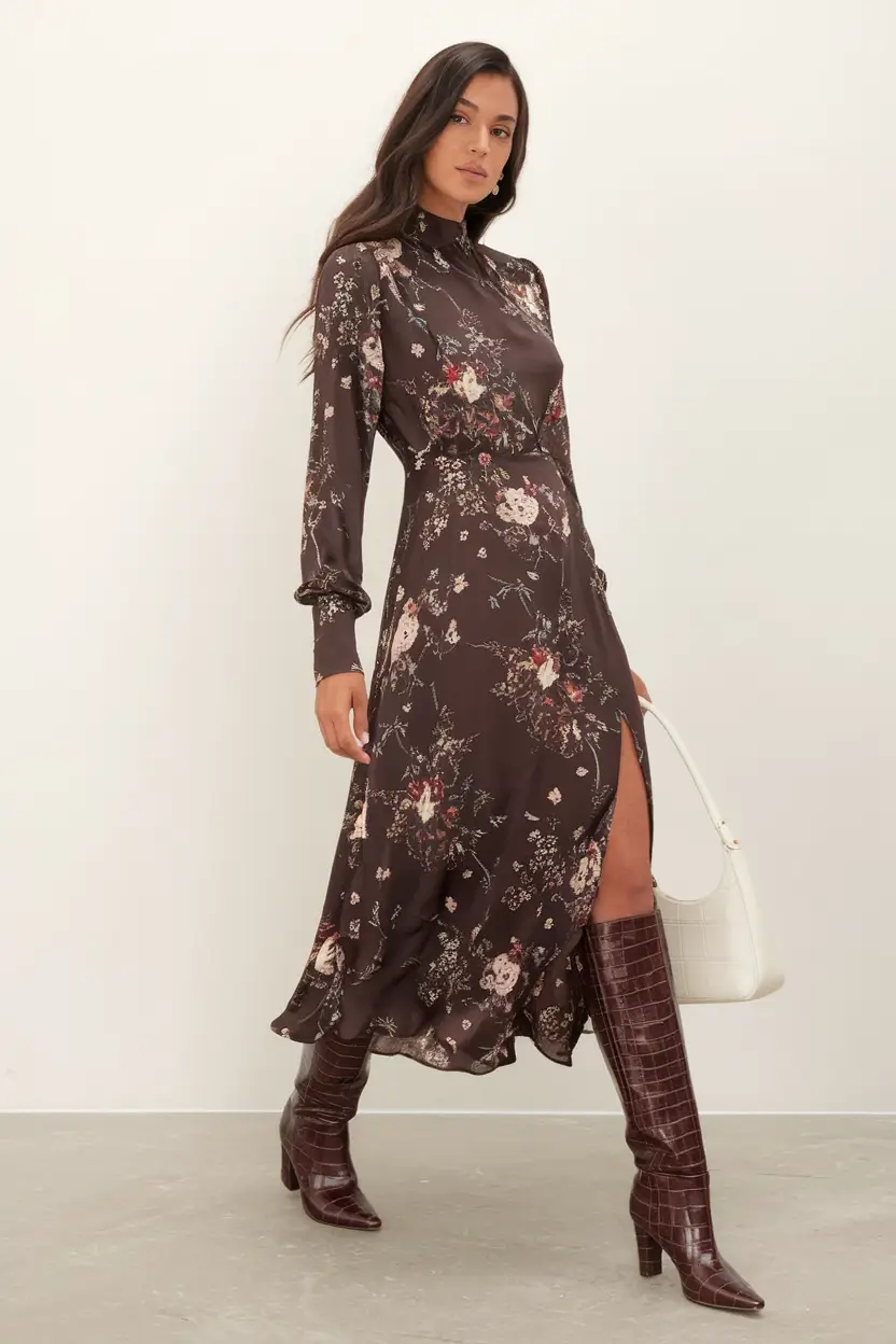 fall fashion outfits Romantic Florals with Autumn Bite