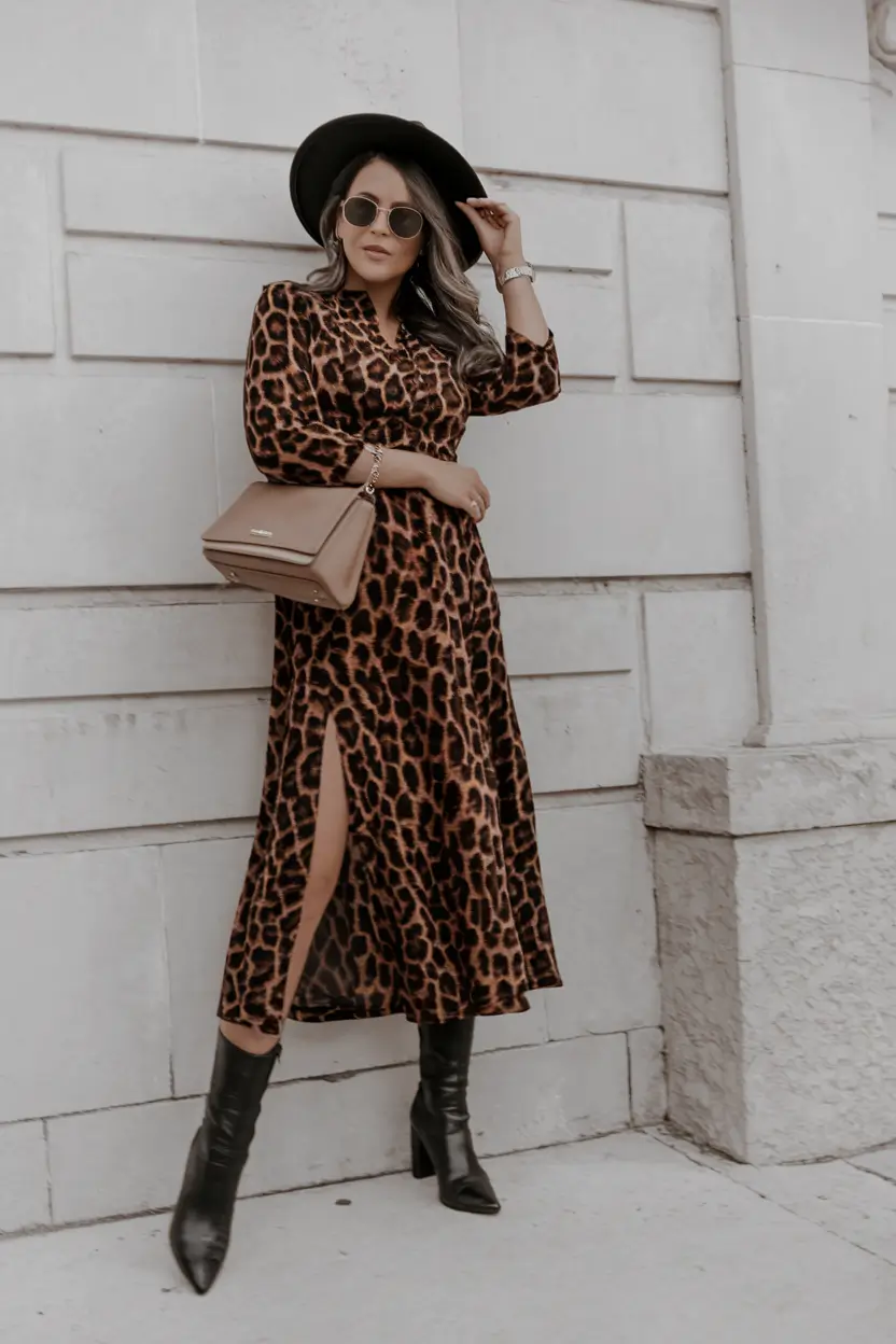 fall fashion outfits black women Leopard Luxe on the Sidewalk