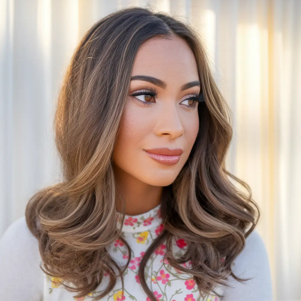 2025 Fall Hair Colors That Flatter Brown Skin+Milk Chocolate Ends with Vintage Volume
