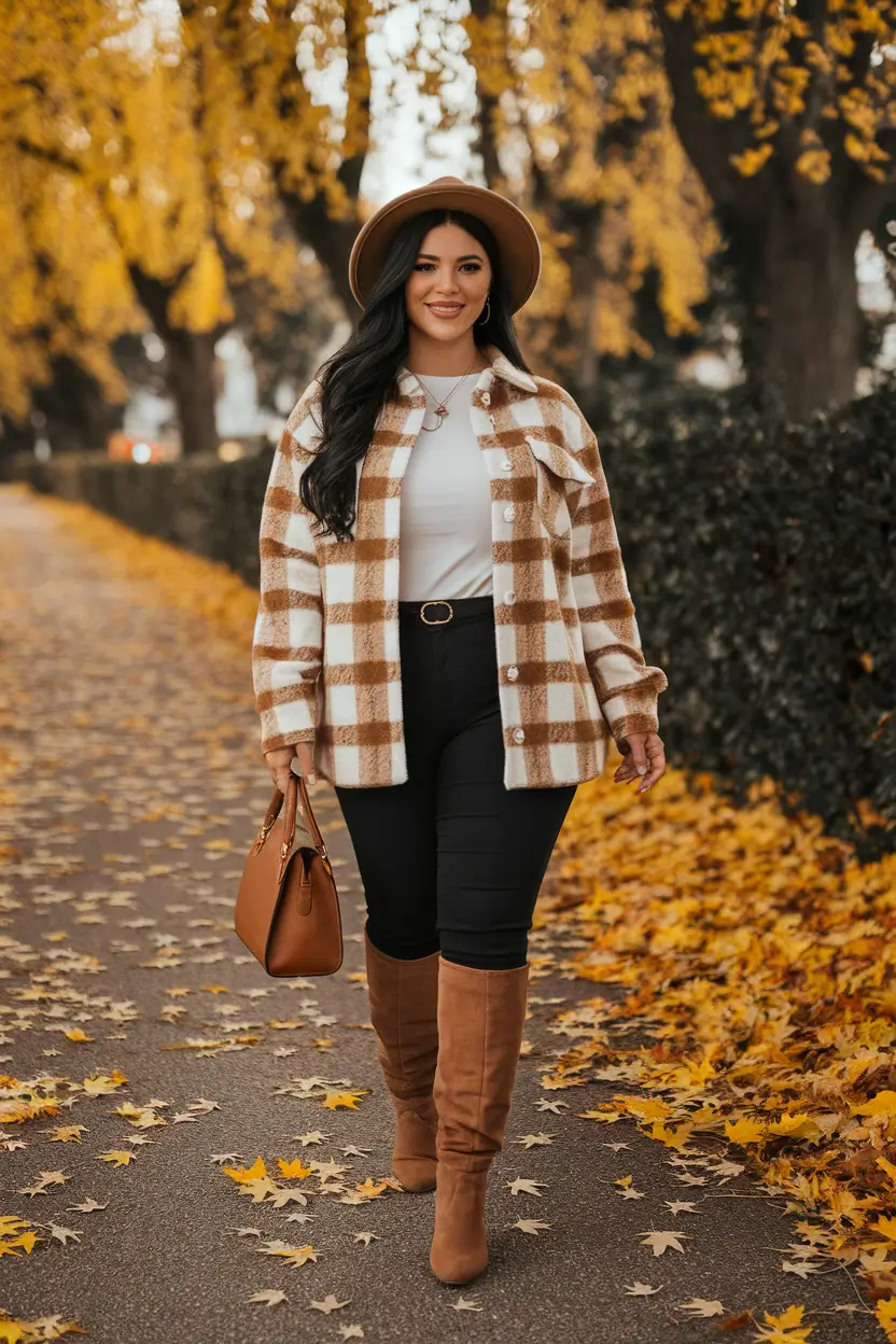 plus size fall fashion Walk in the Woods With Layered Charm