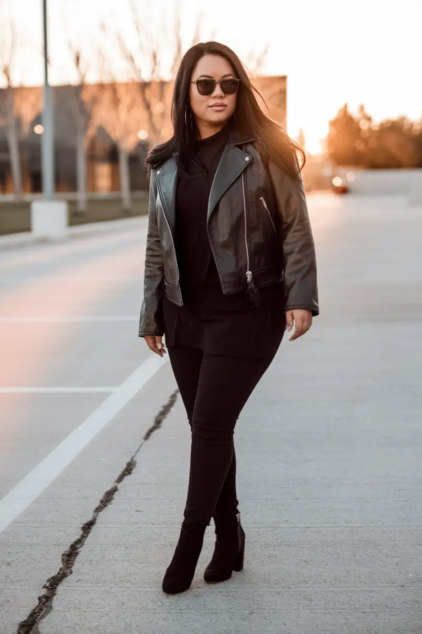 plus size fall fashion Edgy Minimalism with Maximum Impact