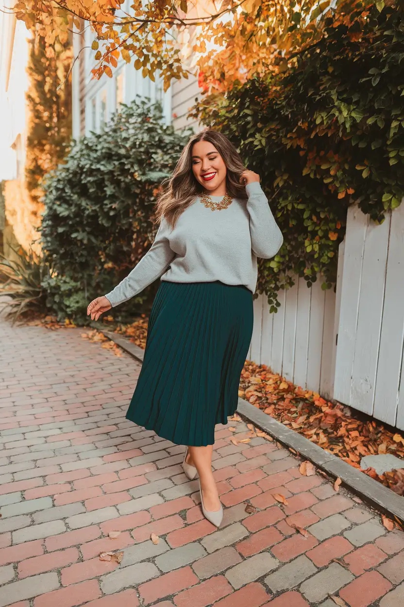 plus size fall fashion Autumn Classic With Soft, Polished Layers