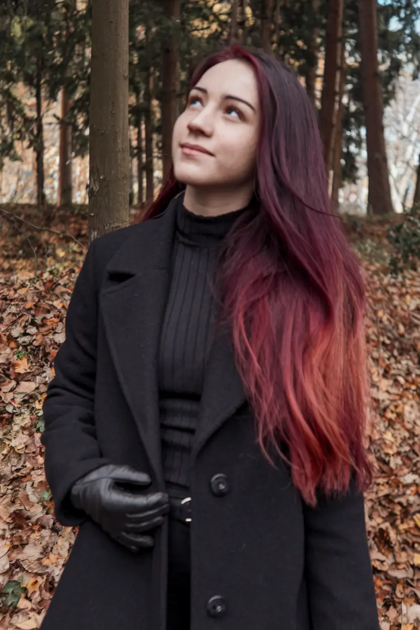 Autumn Burgundy Hair Color Trends for Fall 2025+Sunset Burgundy Fade for Fall Forest Days