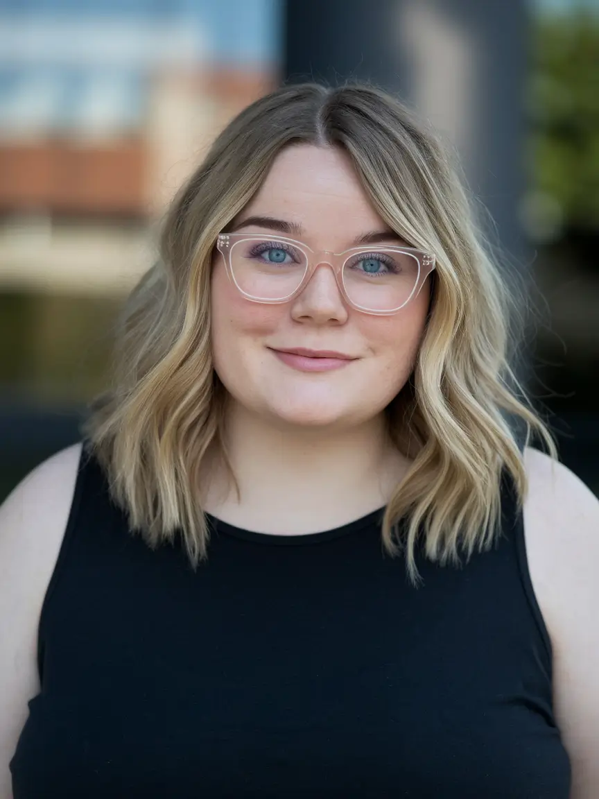 short haircuts for plus size women Shoulder-Length Beach Waves with Center Part