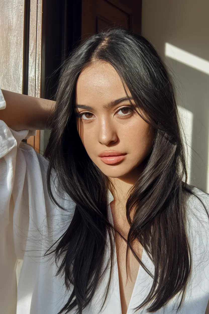 fall hair colors for cool skin tones Cool Espresso Sheen with Razor Ends
