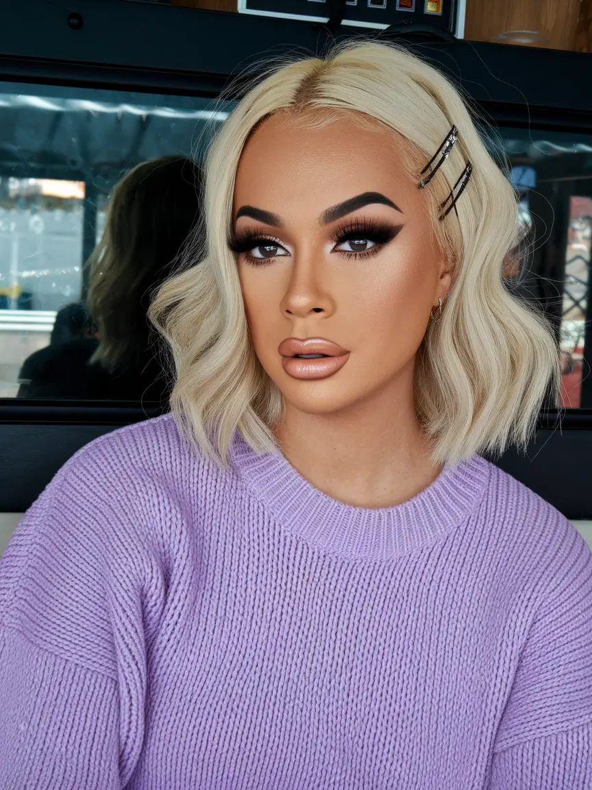 fall hair colors for cool skin tones High-Contrast Platinum with Root Depth