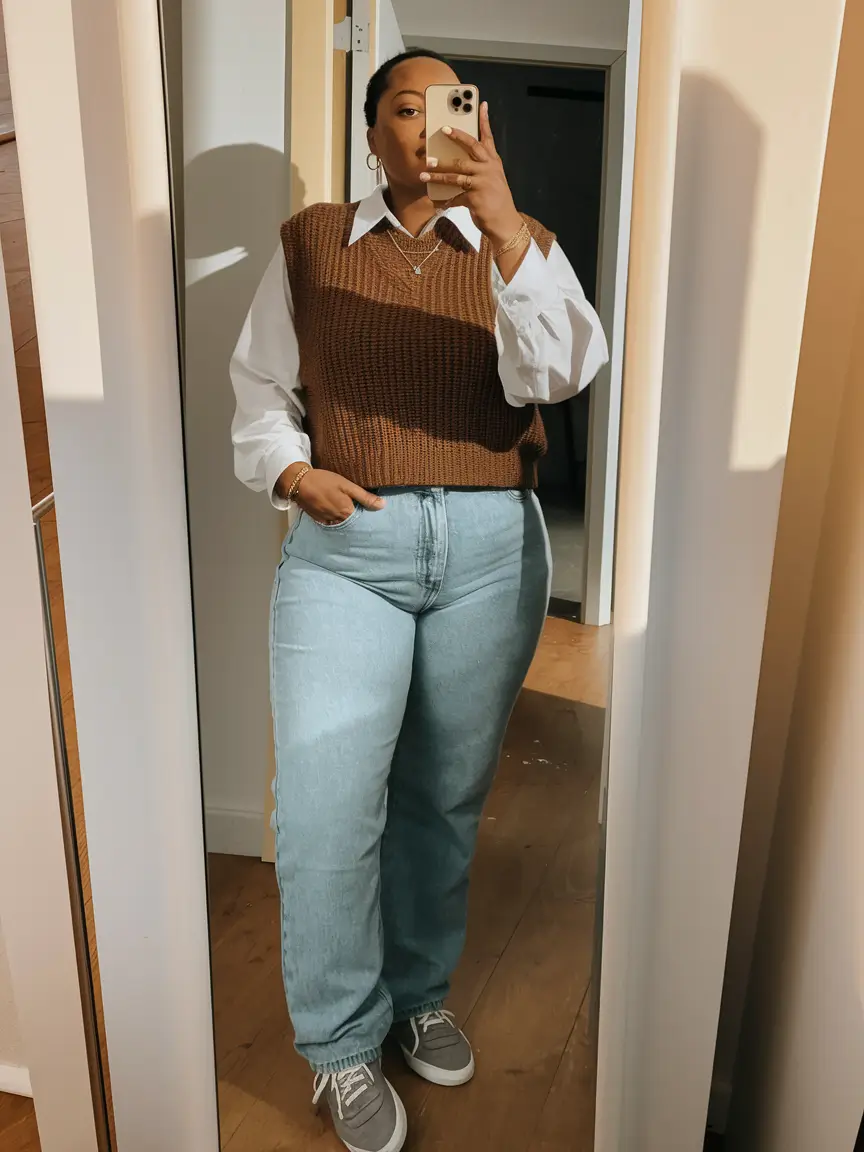 Chic Fall outfits for Curvy Women in 2025+Smart Casual with a Retro Edge