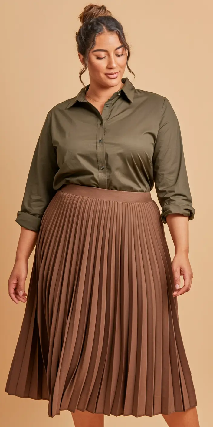 Chic Fall outfits for Curvy Women in 2025+Classic Elegance with a Soft Swing
