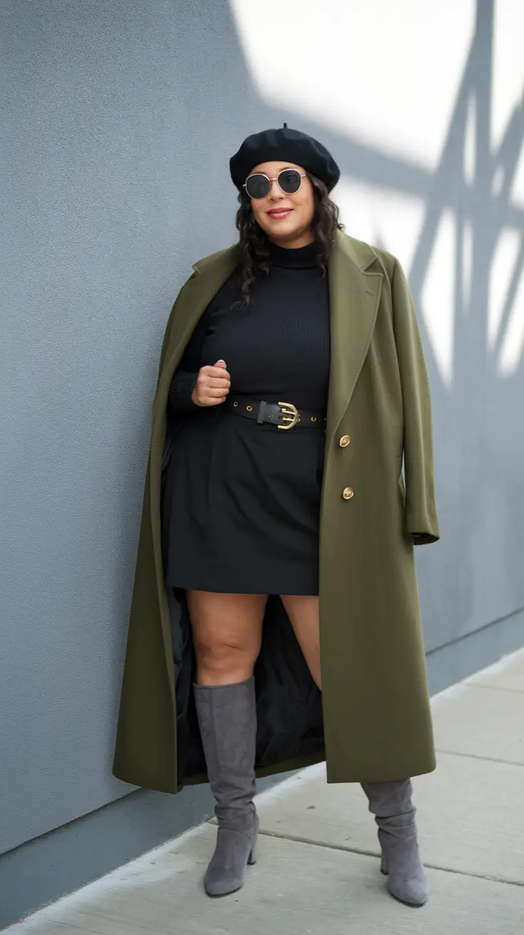 Chic Fall outfits for Curvy Women in 2025+Parisian Cool Meets Fall Drama
