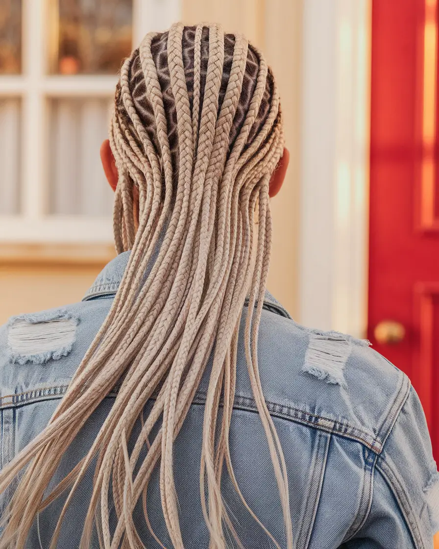 fall braids hairstyles african american Blonde Braids Meet Streetwear Denim