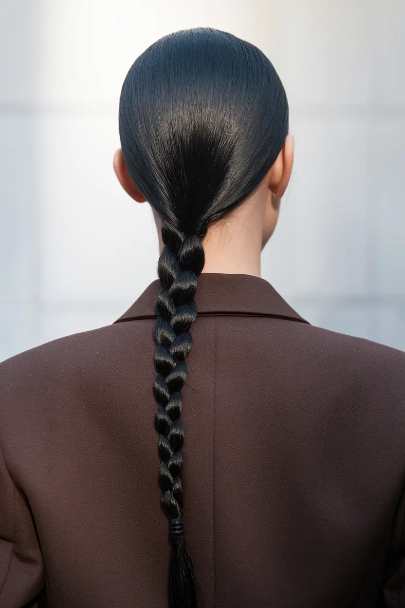 fall braids hairstyles Slick Power Braid for Crisp Autumn Mornings