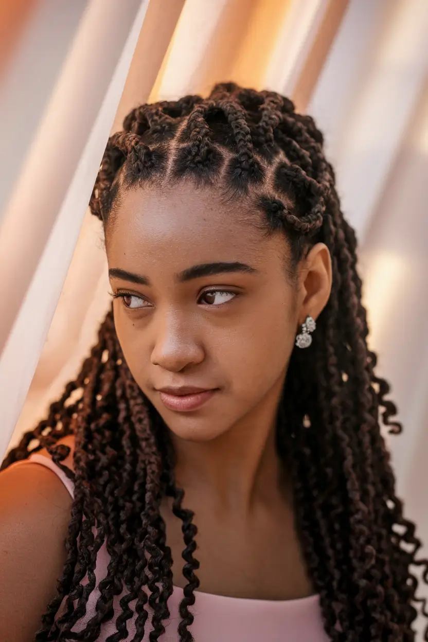 fall braids hairstyles african american Twist Braids with Natural Volume