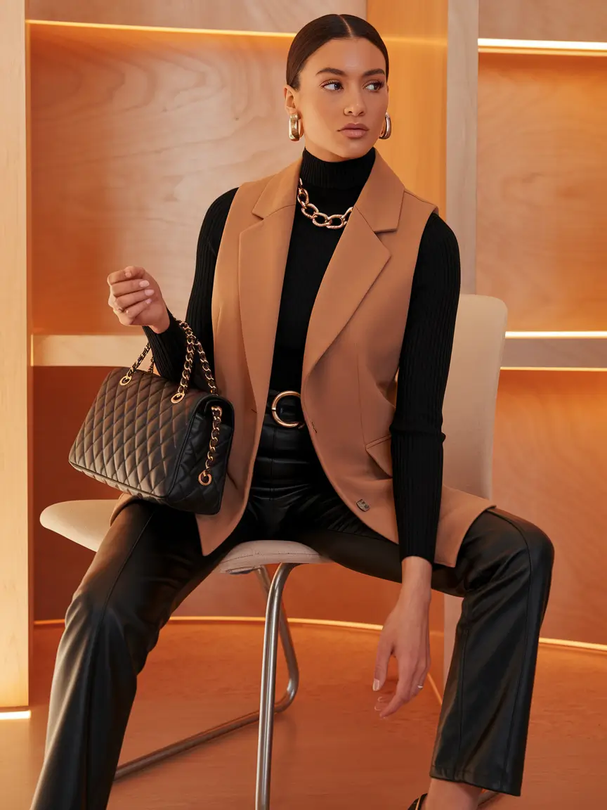early fall outfits inspiration for 2025+Bold Neutrals and Luxe Texture
