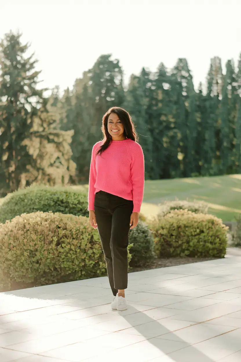 early fall outfits inspiration for 2025+Color Pop for the Win
