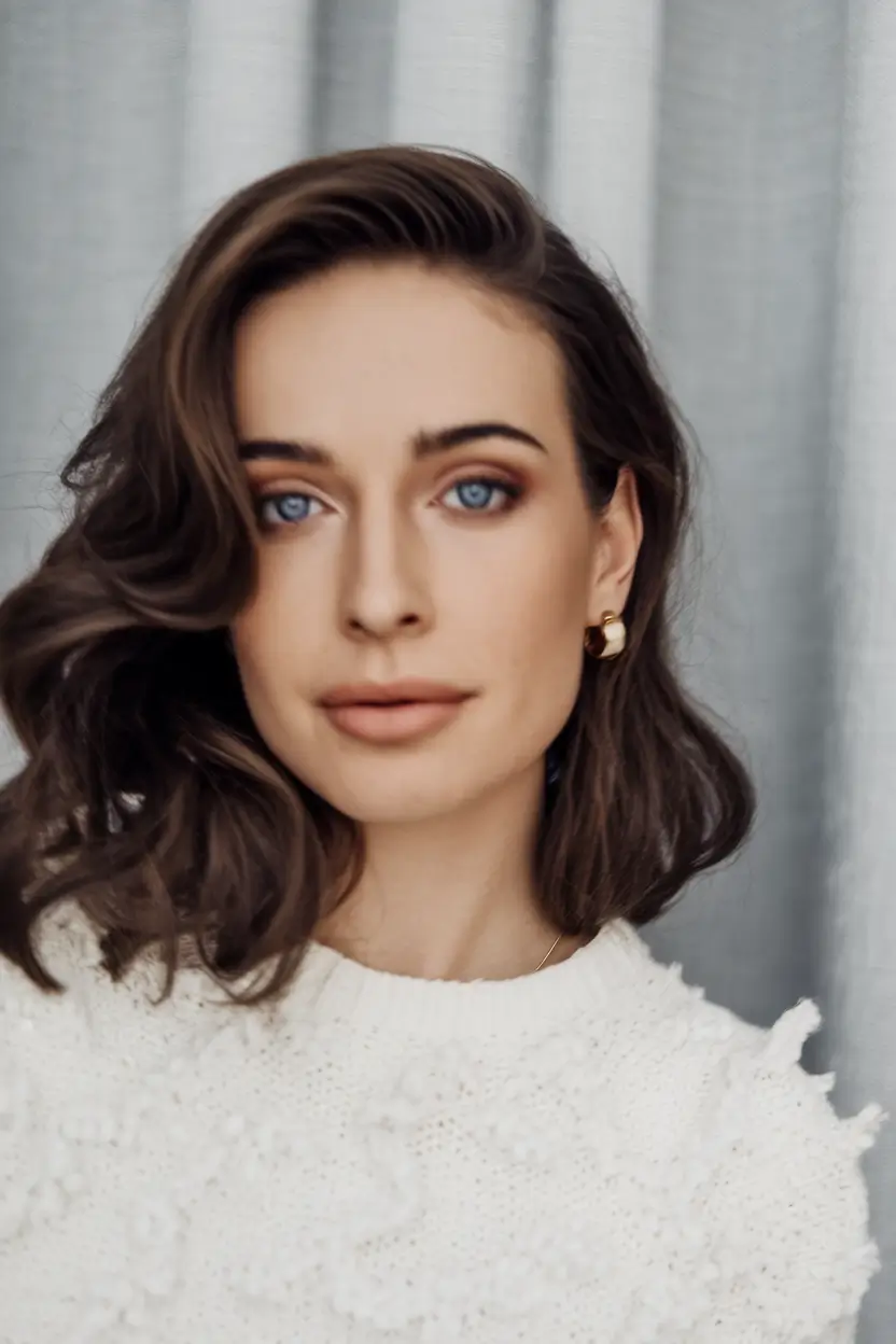 Fall 2025 Hair Colors for Warm Skin Tones Smoky Brunette with a Velvety Finish