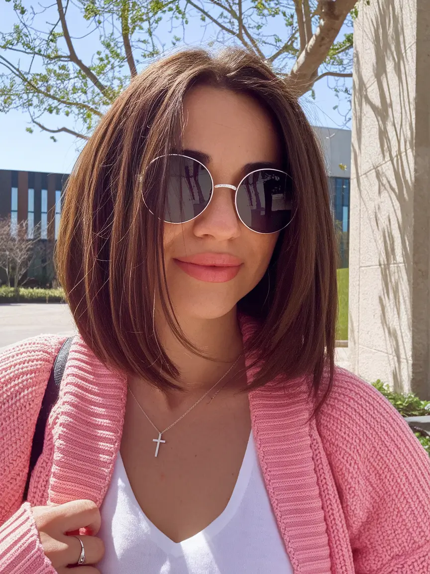 fall hairstyles Polished Bob for Breezy Fall Mornings