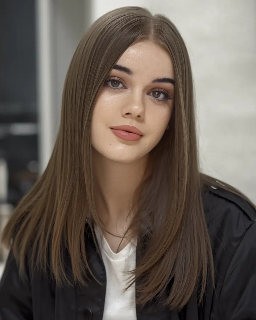 fall hairstyle for medium hair Classic Mid-Length with Sleek Finish