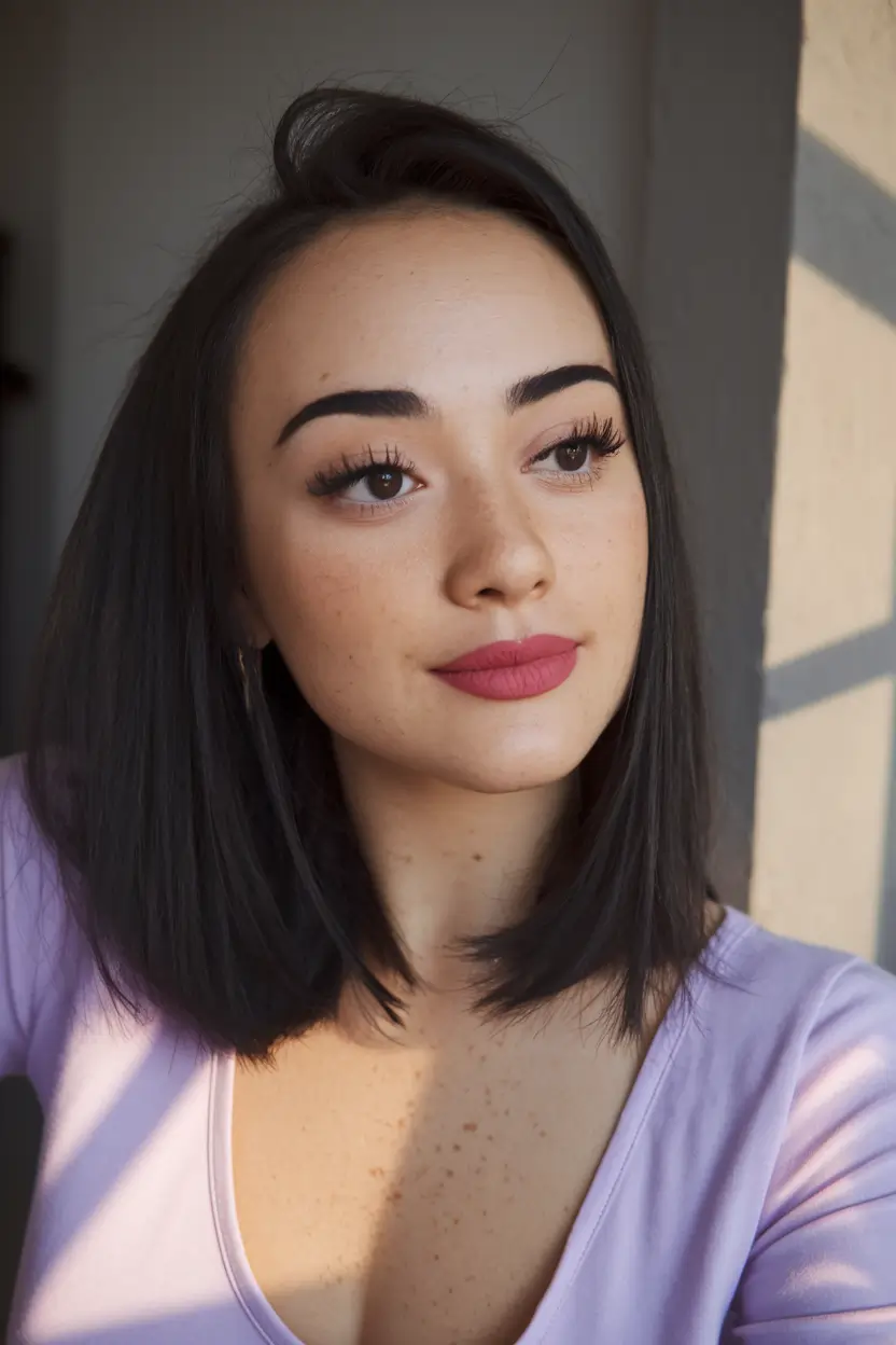 fall hairstyle for medium hair Soft Precision with a Side of Sass