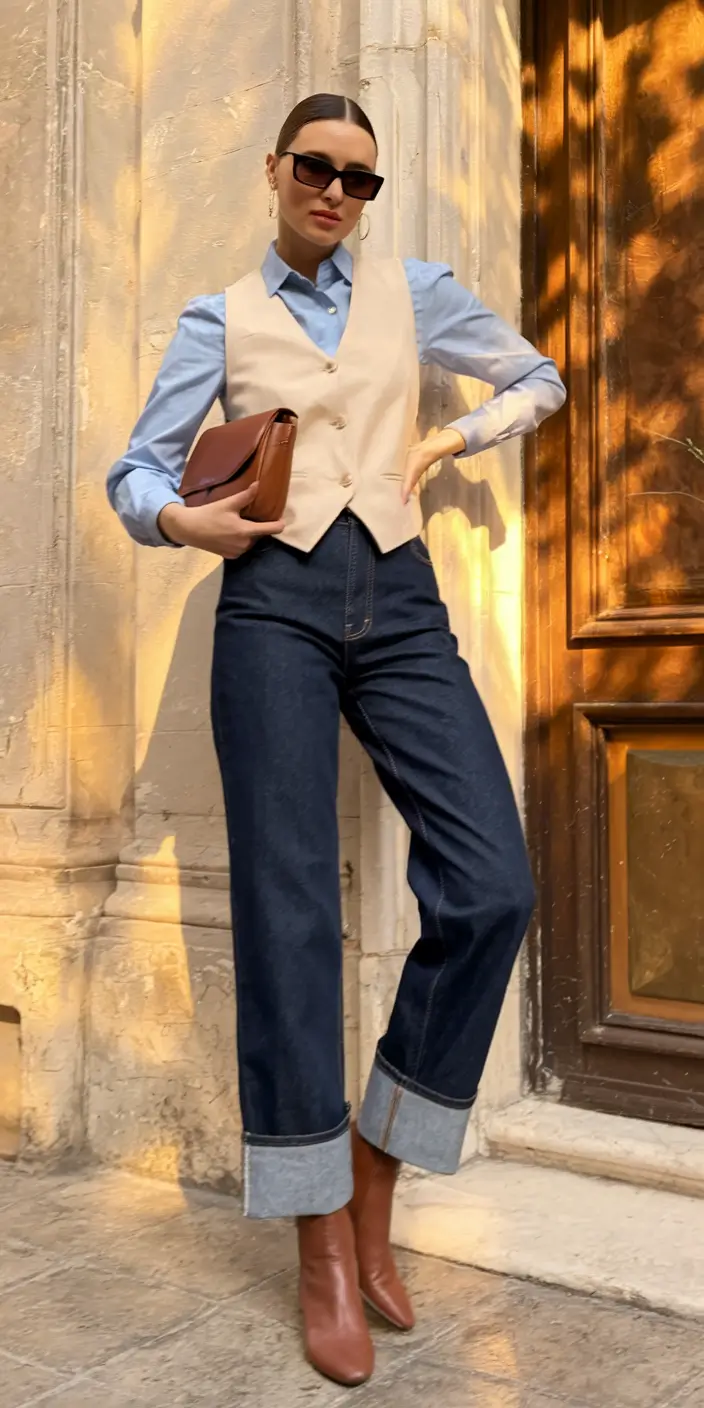 Women fashion outfits casual autumn street Neutral Layers With Vintage Energy