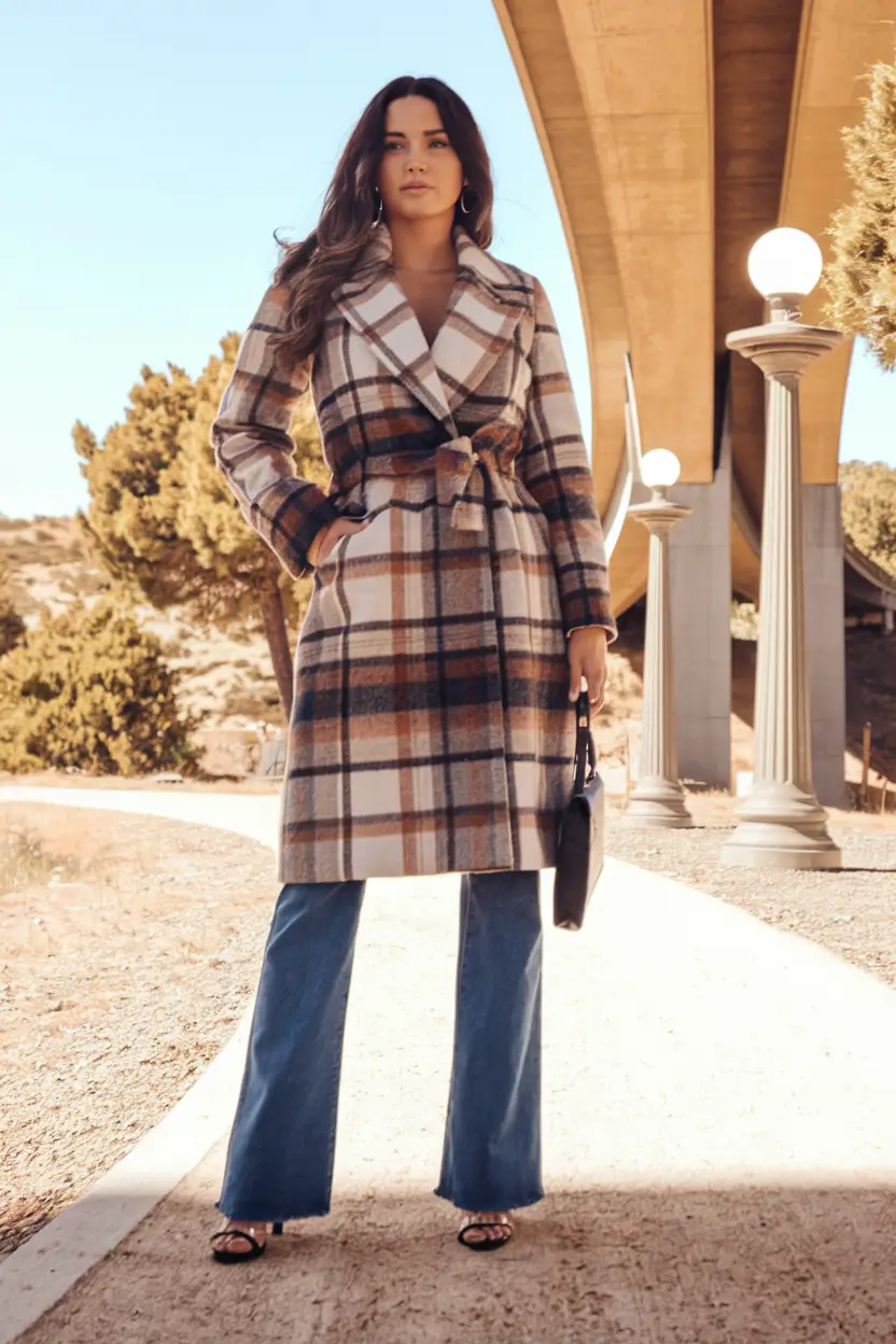 Women Fashion outfits casual autumn street Modern Plaid for the Wanderer Spirit