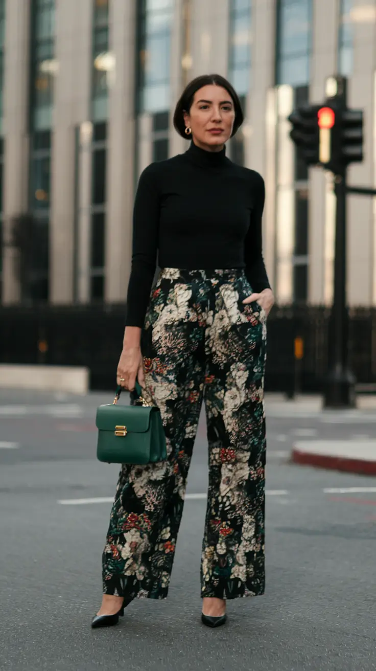 mom outfits for fall Floral Statement Power