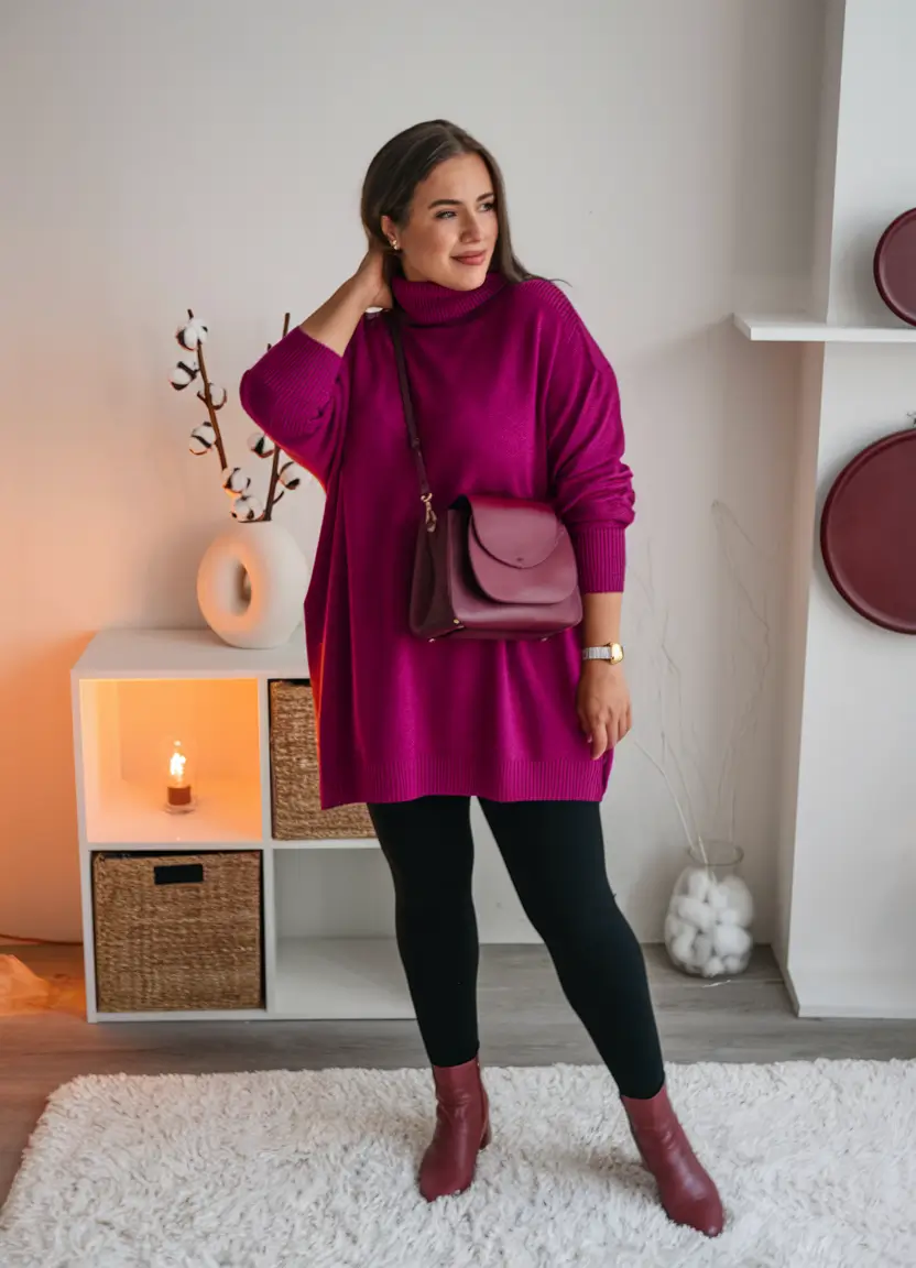 mom outfits for fall Berry Bold Comfort