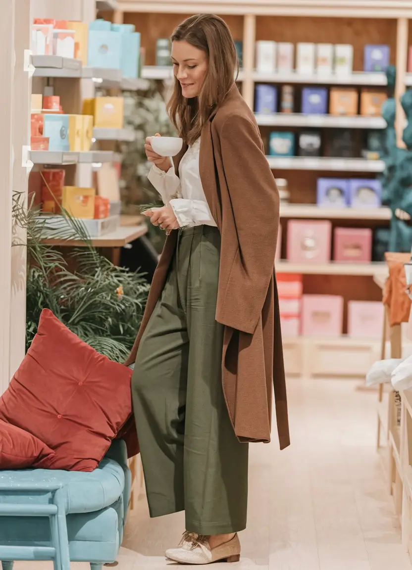 mom outfits for fall Soft Layers and Warm Coffee Vibes