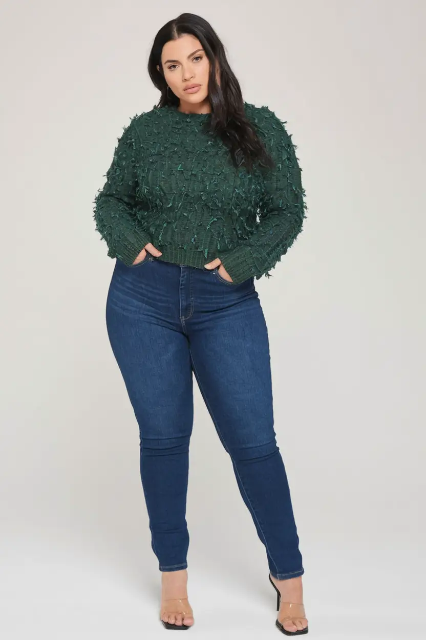 mom outfits for fall Texture and Denim Done Right