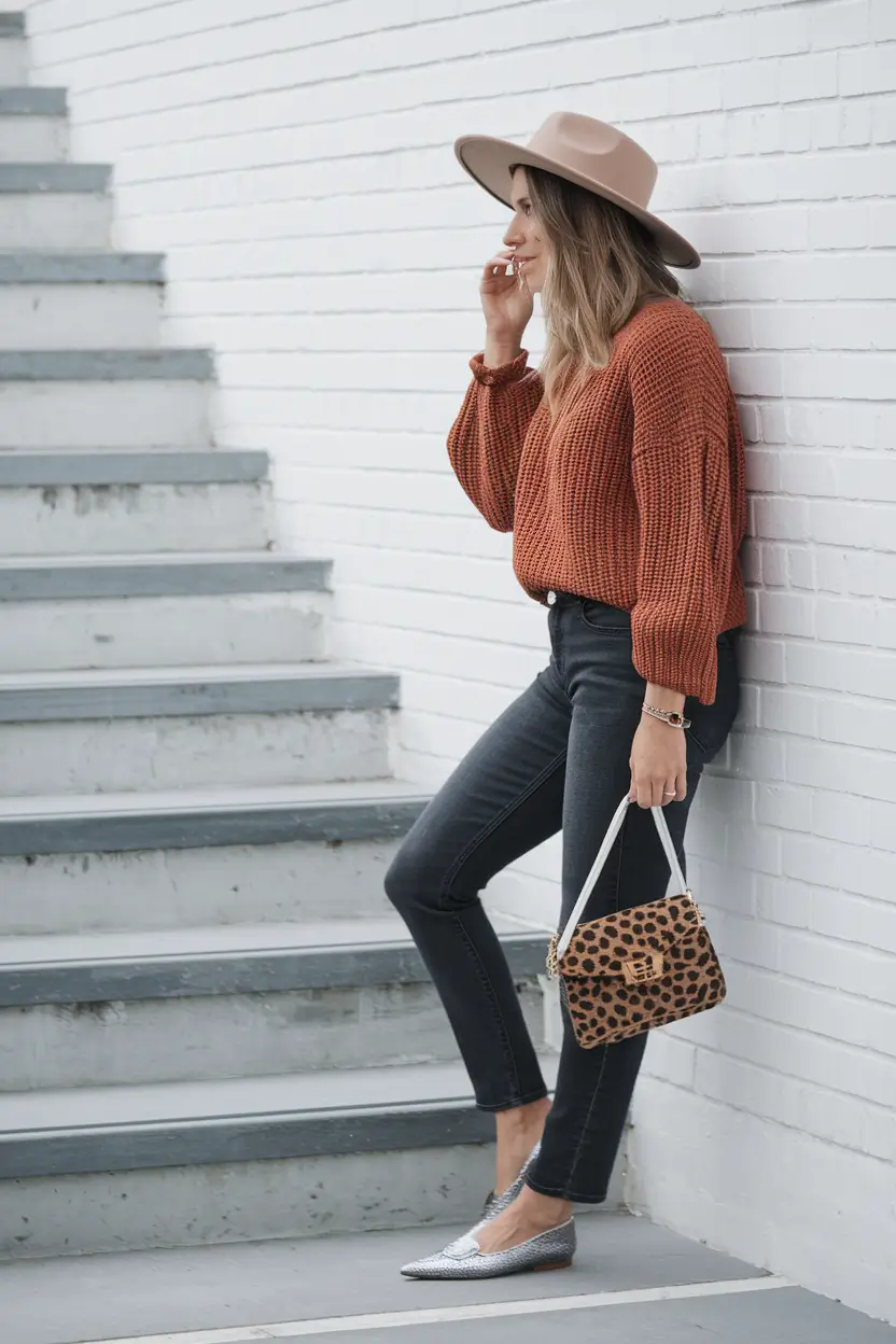 mom outfits for fall Spice and Leopard Accents