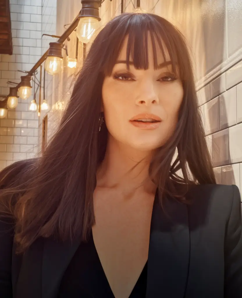 Fall hair color ideas 2025 for women over 40 Bold Fringe with Mocha Lengths