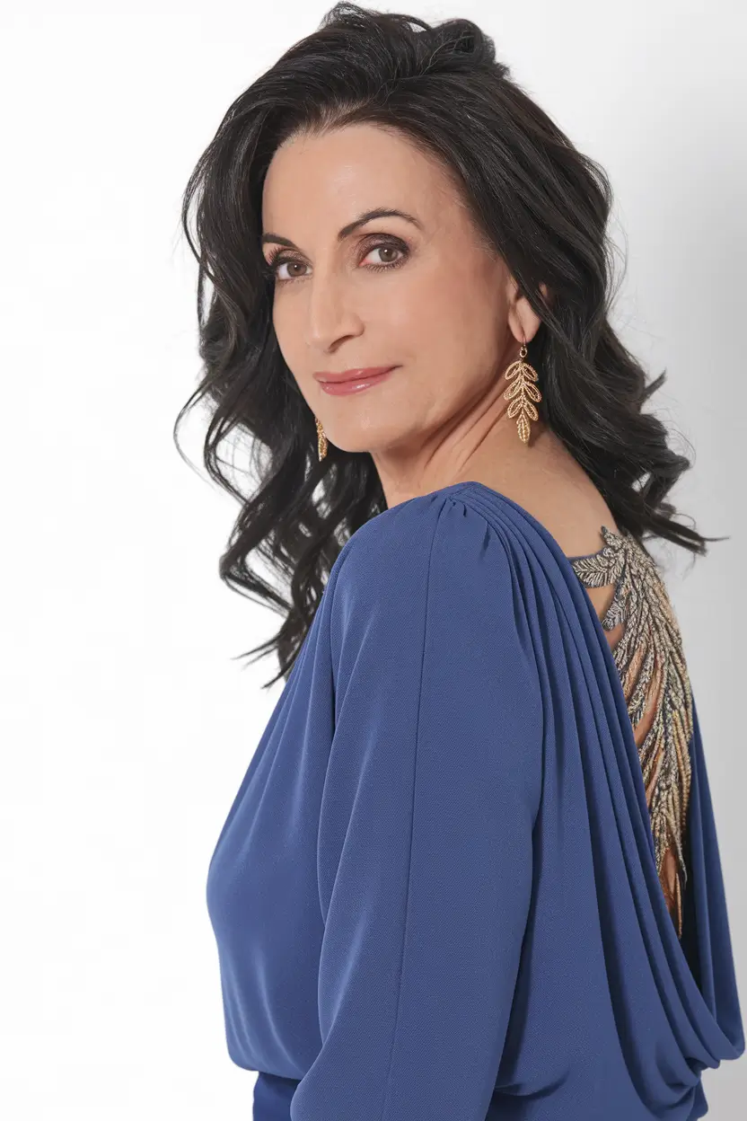 fall hair color ideas for women over 50 Glossy Brunette Curls with Dark Romantic Shine