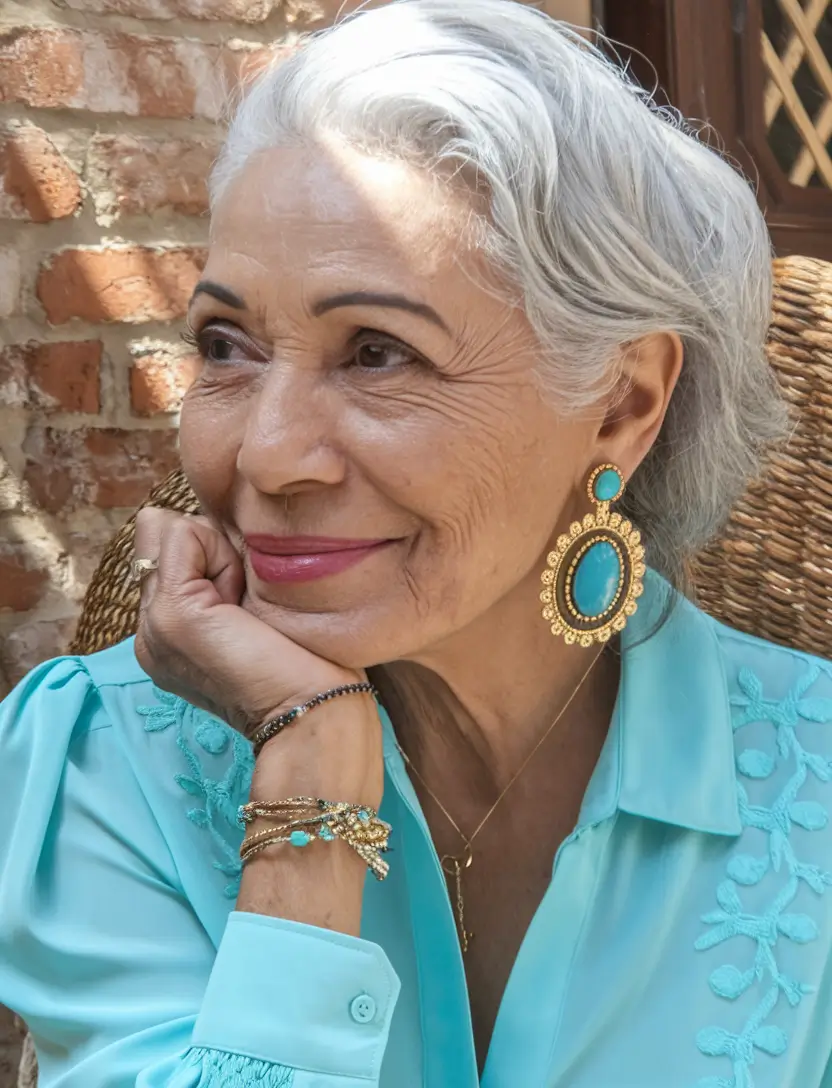 Fall hair color ideas 2025 for women over 60 - Salted Silver Grace with Cropped Volume