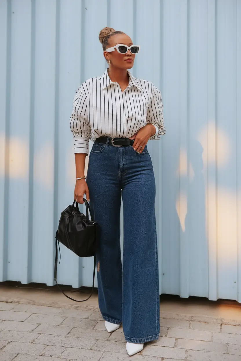 fall office outfits for women Relaxed Denim That Still Means Business