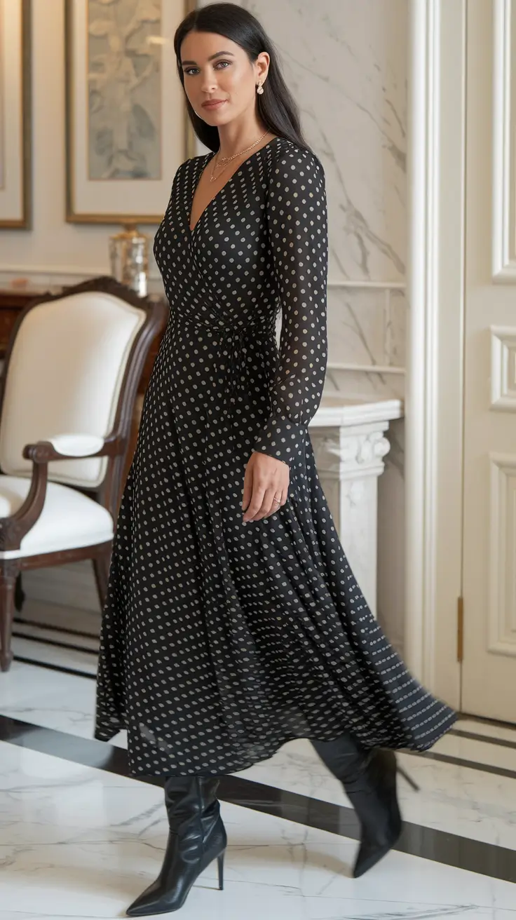 fall fashion trends women european 2025 Timeless Glam in Subtle Print